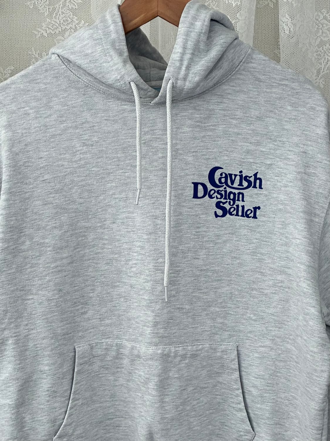 M) 카비시 셀러 로고 후드 라이트 그레이 상품이미지3