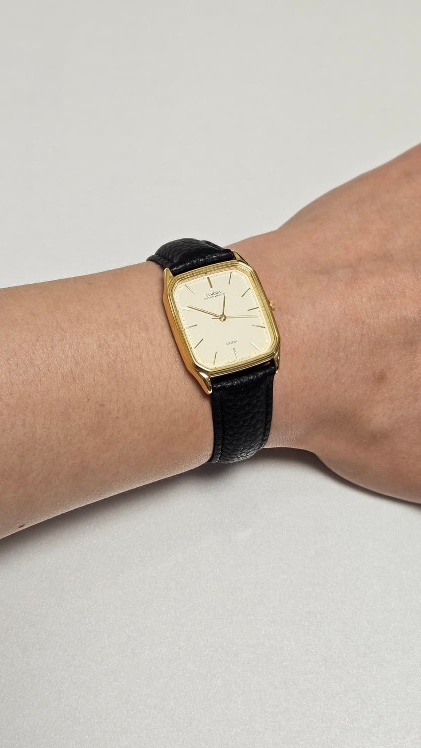 빈티지 시티즌 Forma 금장 가죽 시계 상품이미지3