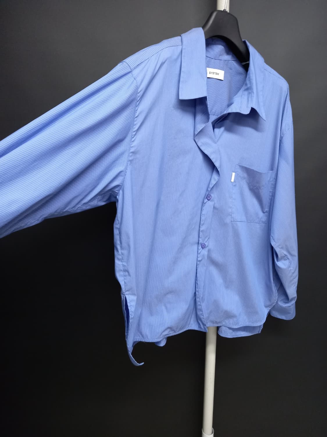 새 시스템 춘하추 루즈박시핏 스트라이프 남방블라우스 F 상품이미지5