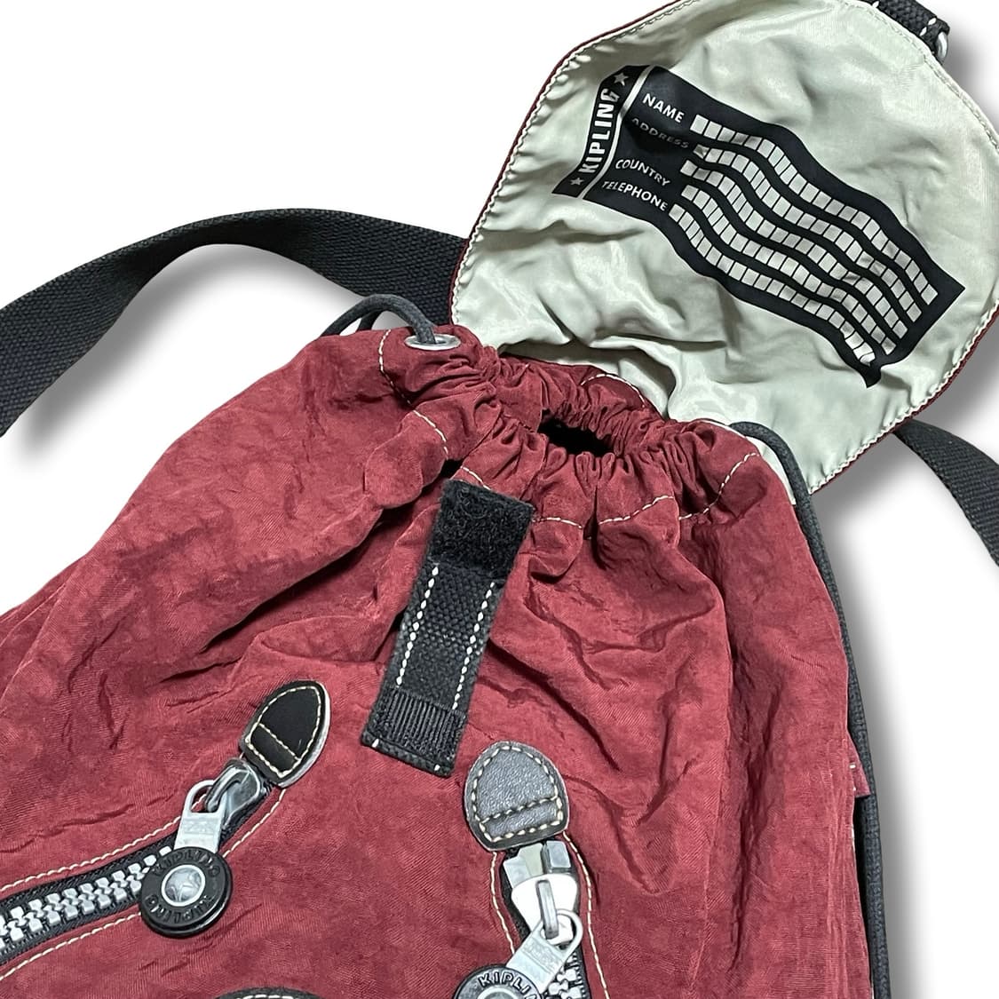 키플링 빈티지 복조리 백팩 버건디 상품이미지2