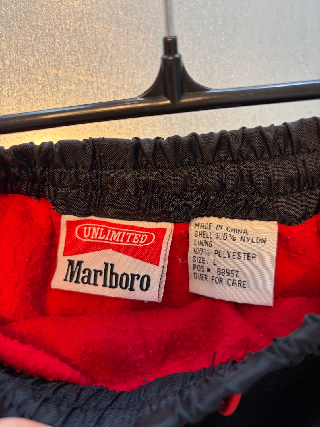 90s Marlboro fleece lined nylon pants 상품이미지3