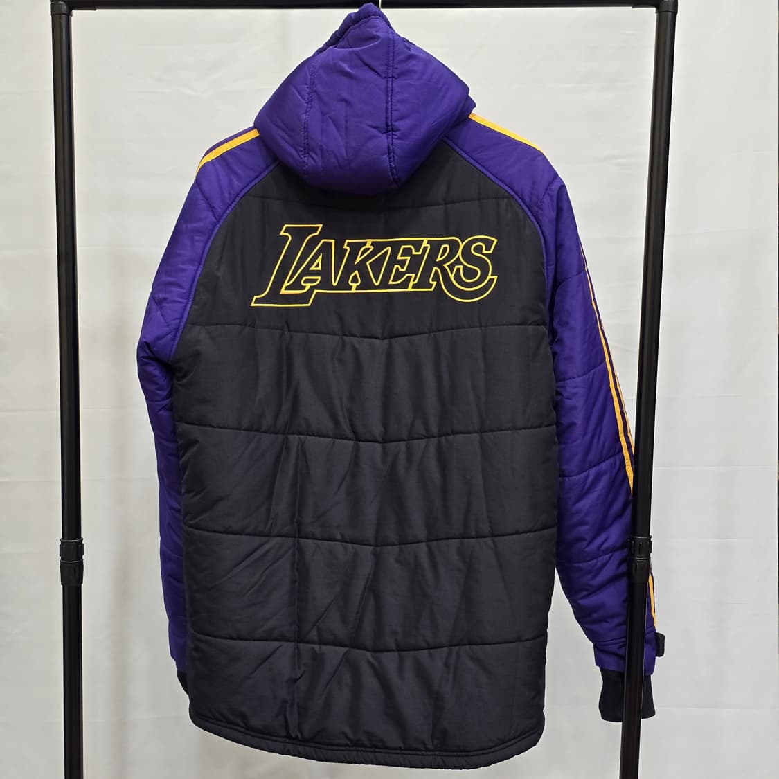 adidas NBA 패딩 LA 레이커스 후드 점퍼 푸퍼 자켓 블랙 100 상품이미지2