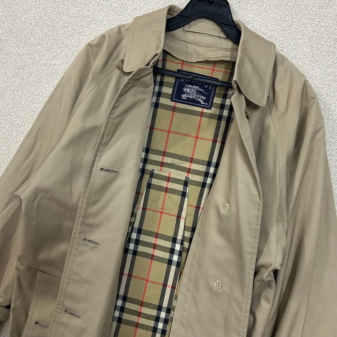 (M) 버버리 노바체크 베이지 트렌치 코트 상품이미지4