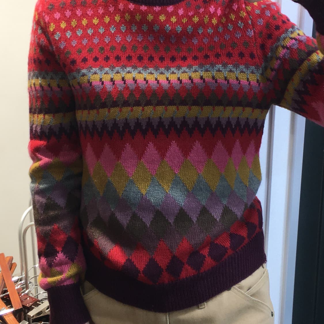 모리걸 컬러풀 무지개깔 니트 상품이미지2