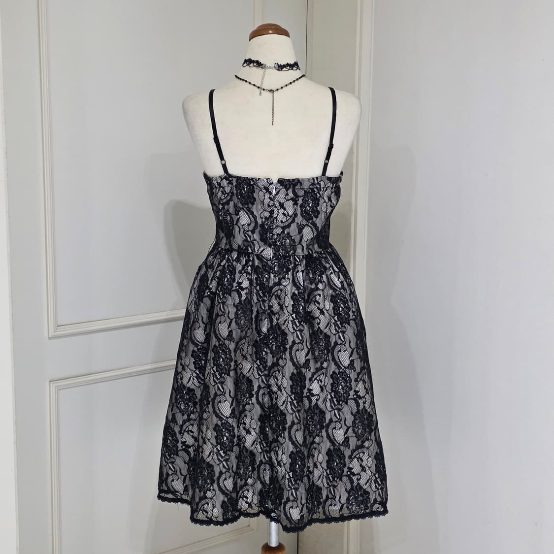 일본빈티지)블랙 고딕로리타st 레이스 앤틱 바로크 로맨틱 원피스 상품이미지3