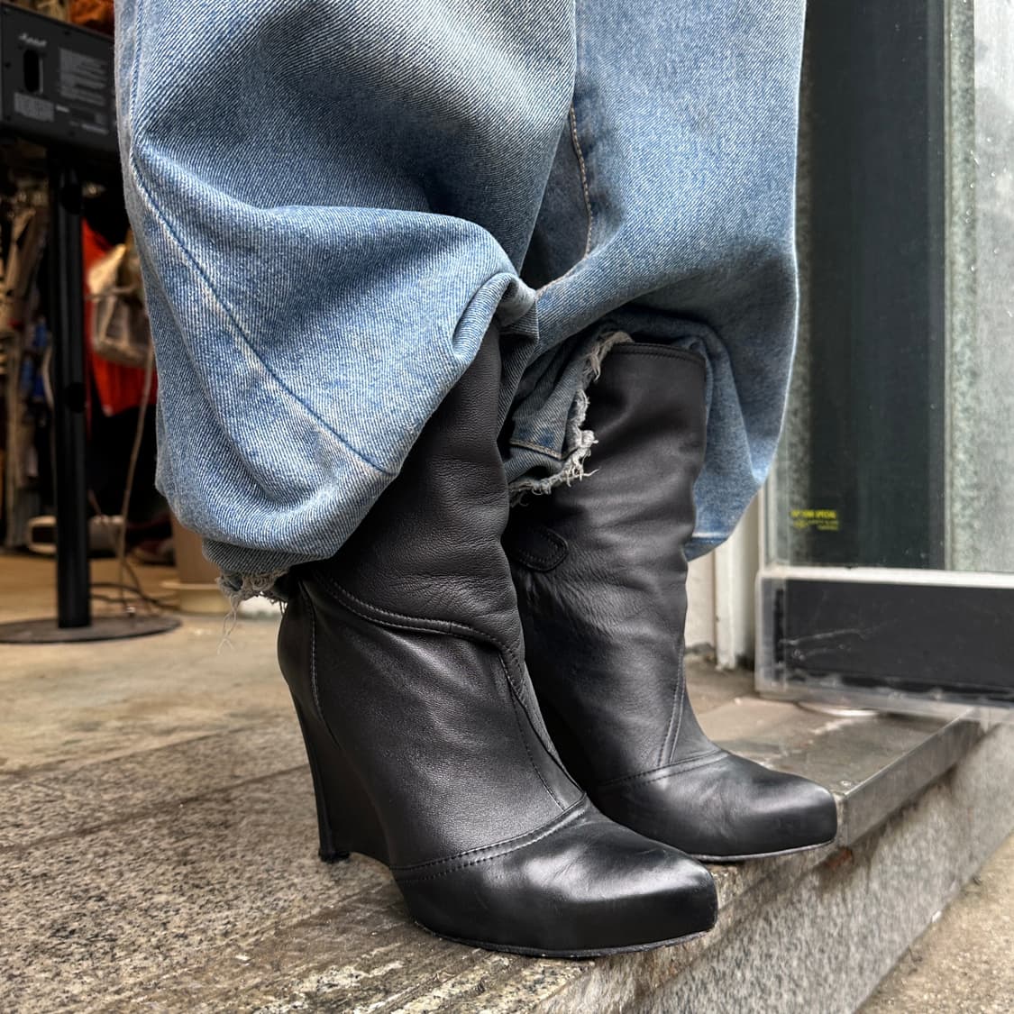 00s 폴드 오버 양가죽 웨치 부츠 상품이미지7