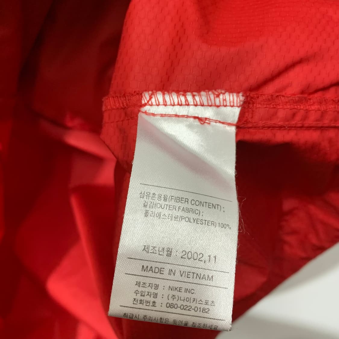 나이키 올드스쿨 딥레드 반팔 바람막이 상품이미지4