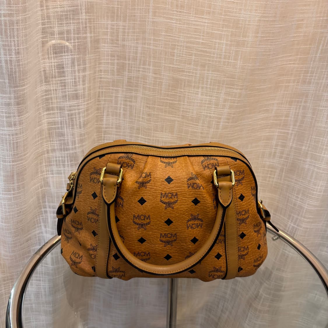 정품 MCM 황토 비세토스 토트백     상품이미지4
