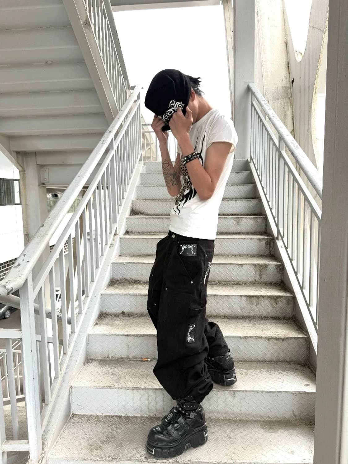 Tribal Halo Cargo Wide Pants 상품이미지4