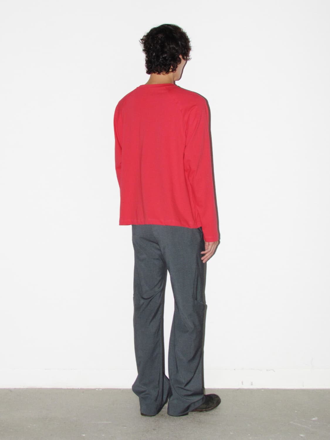 누마레 ee 랭글런 롱슬리브 티셔츠 레드 M 상품이미지4