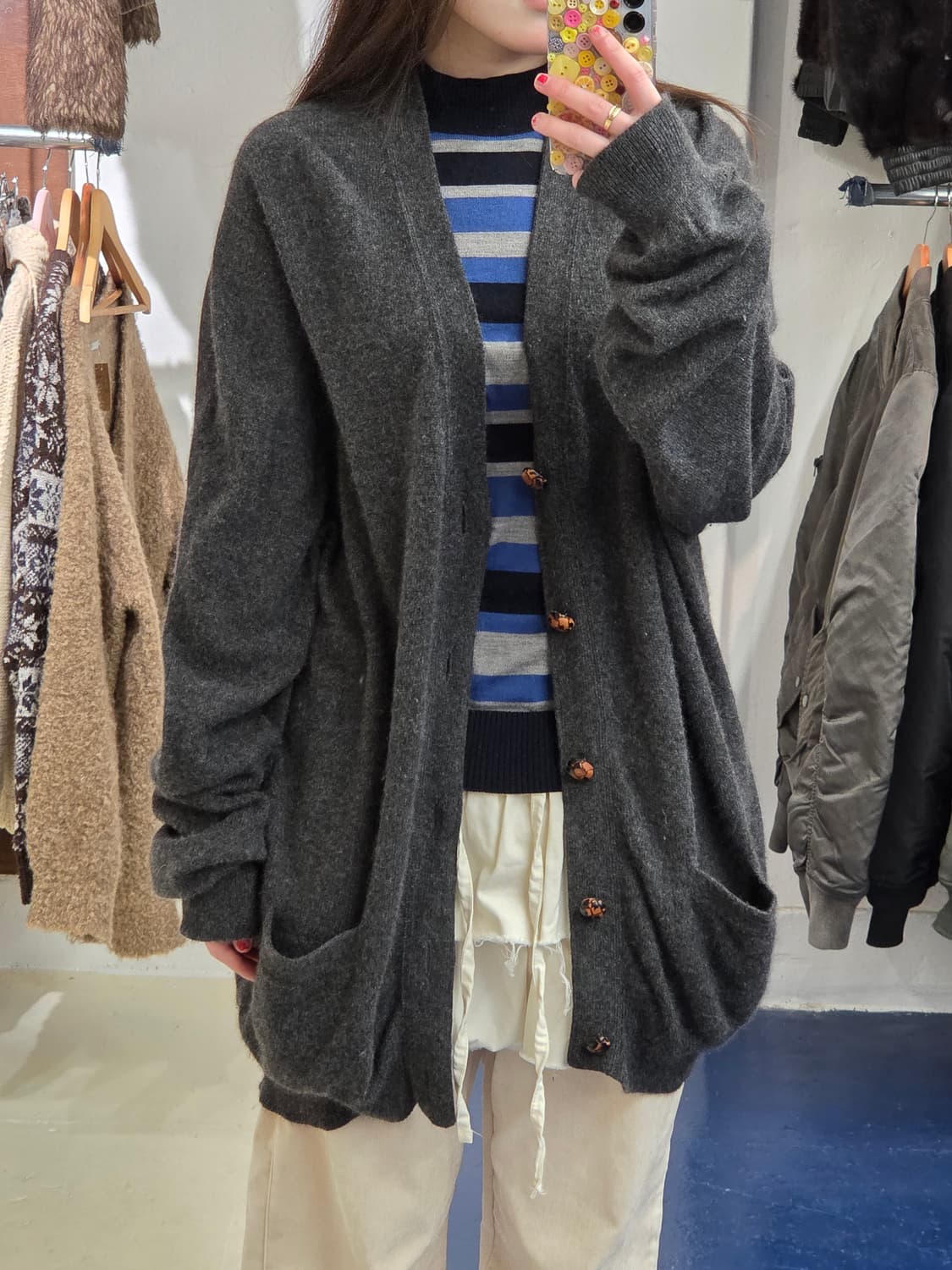 브룩스브라더스 캐시미어 우드버튼 가디건 상품이미지2