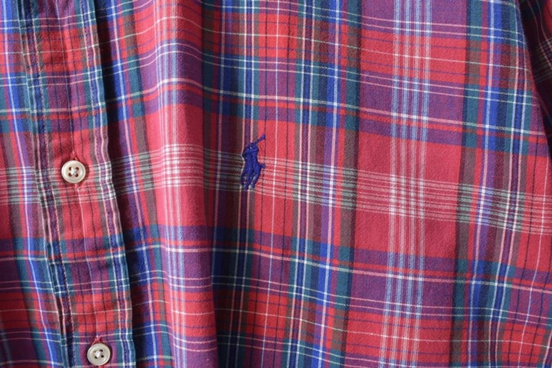 폴로 랄프로렌 체크 반팔 셔츠 L M0351 상품이미지4