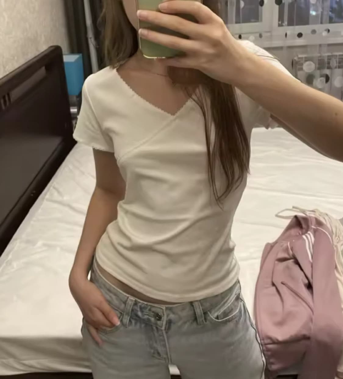 레이스 랩 반팔티 페어리 빈티지 히메갸루 딱붙  상품이미지1