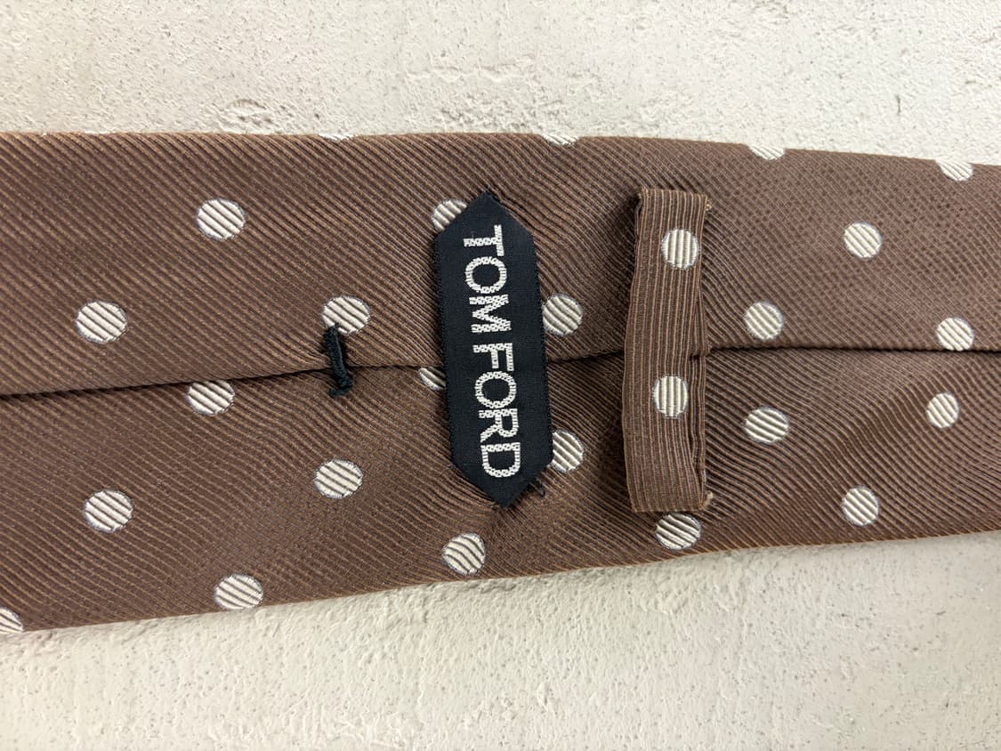 TOM FORD 브라운 물방울무늬 넥타이  상품이미지4