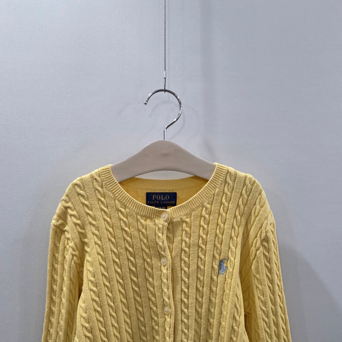 폴로랄프로렌 여아 케이블 니트 가디건 옐로우 M/8/10  상품이미지2