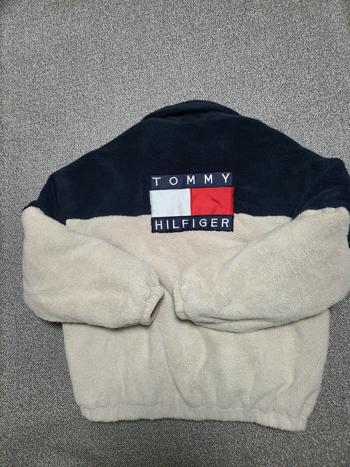 타미힐피거 컬러블록 빅로고 양털 플리스 자켓 XXL  110 상품이미지3