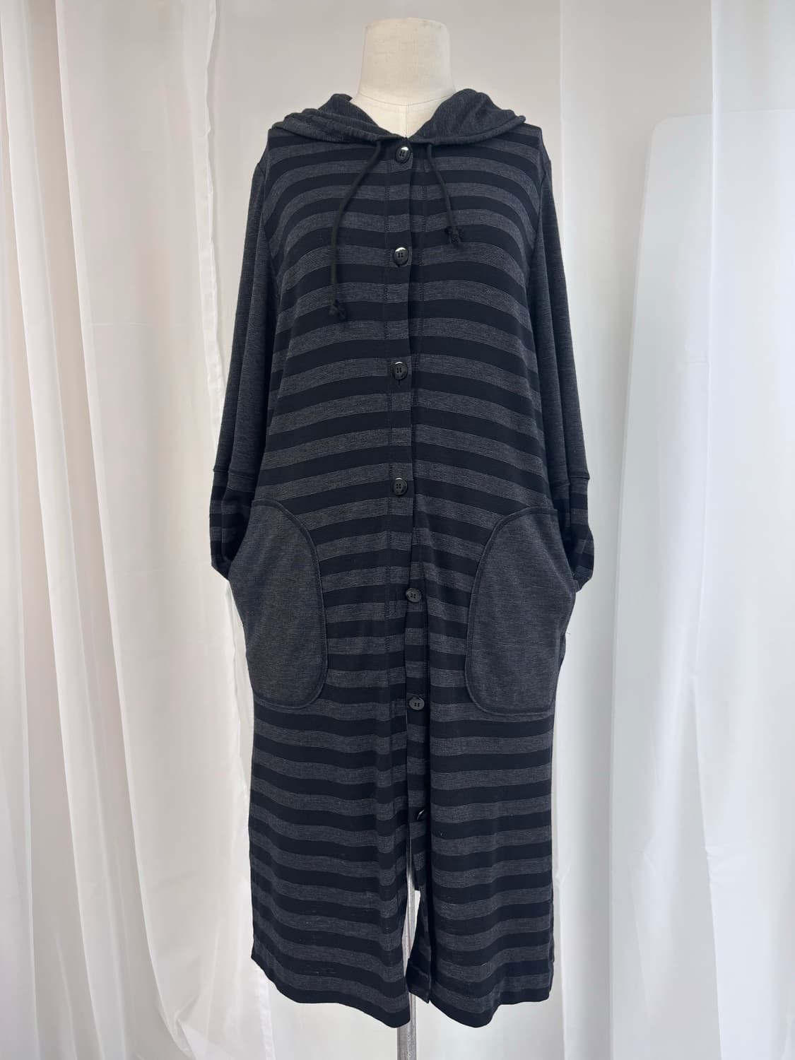 고스 스트라이프 롱 트임 가디건 상품이미지6