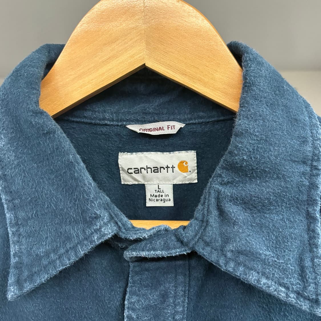 (L) 칼하트 네이비 투 포켓 플란넬 셔츠 상품이미지4