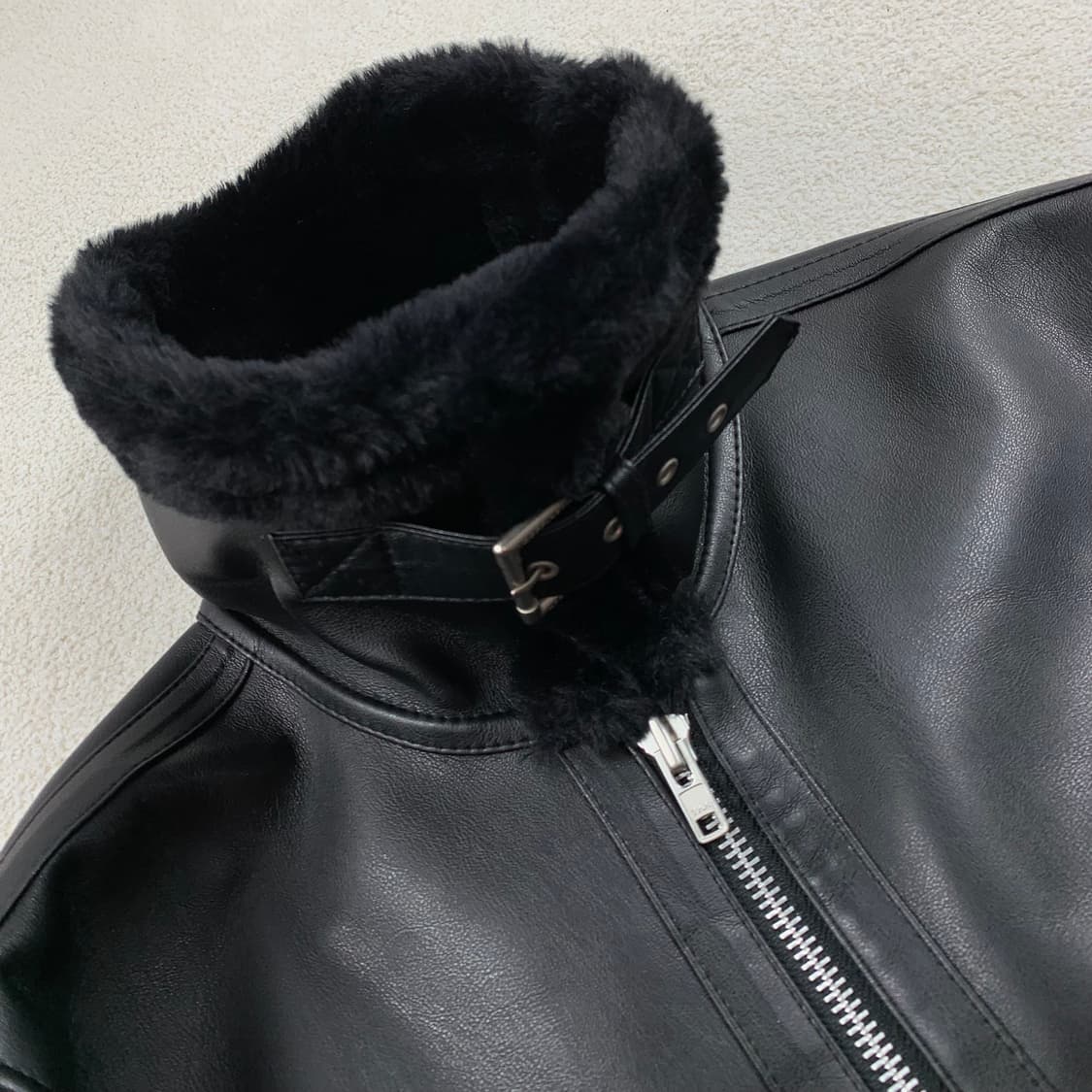 도프제이슨 솔리드 무톤 무스탕 자켓  상품이미지3