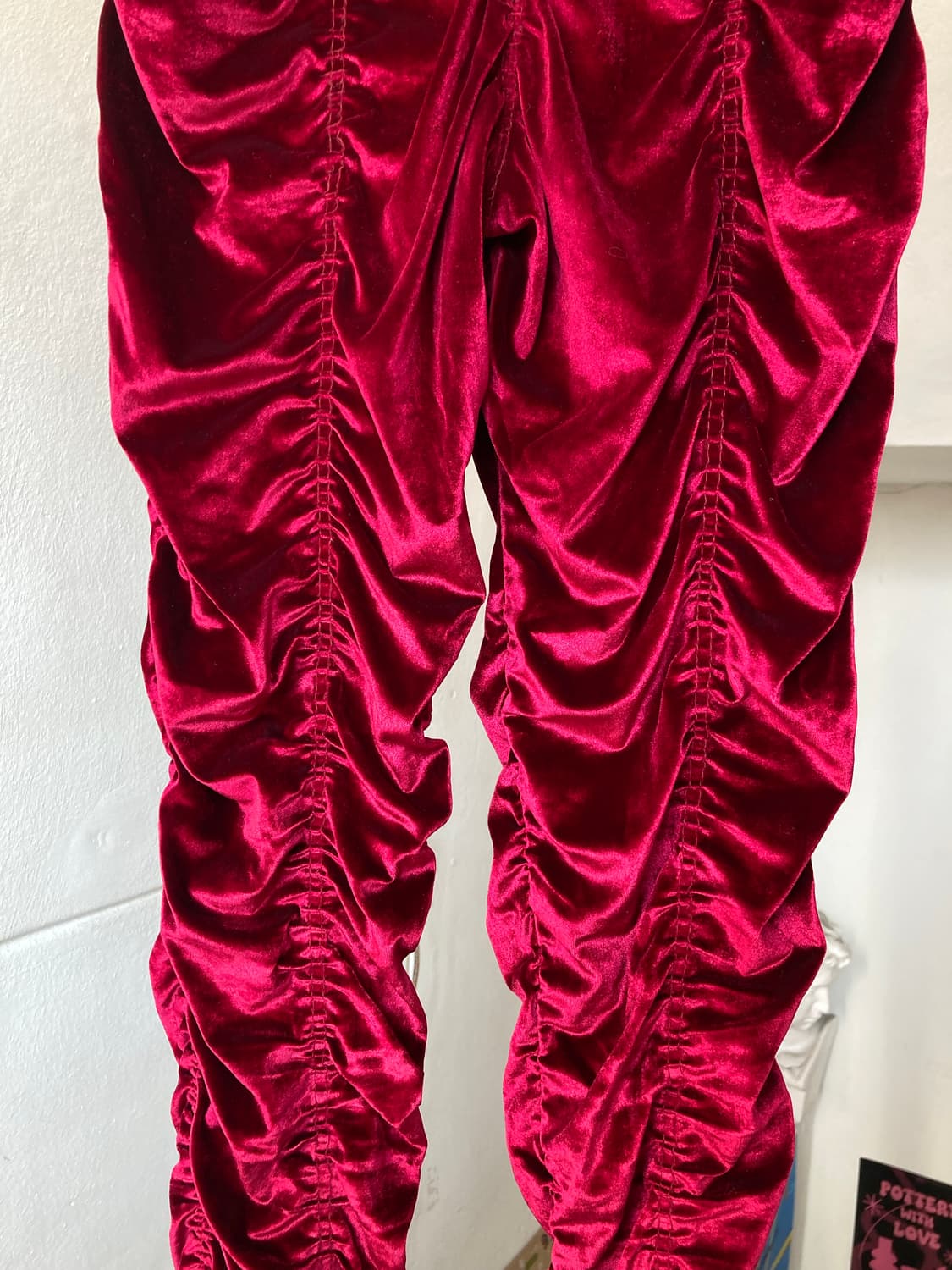 레드 벨벳 셔링 팬츠 상품이미지8