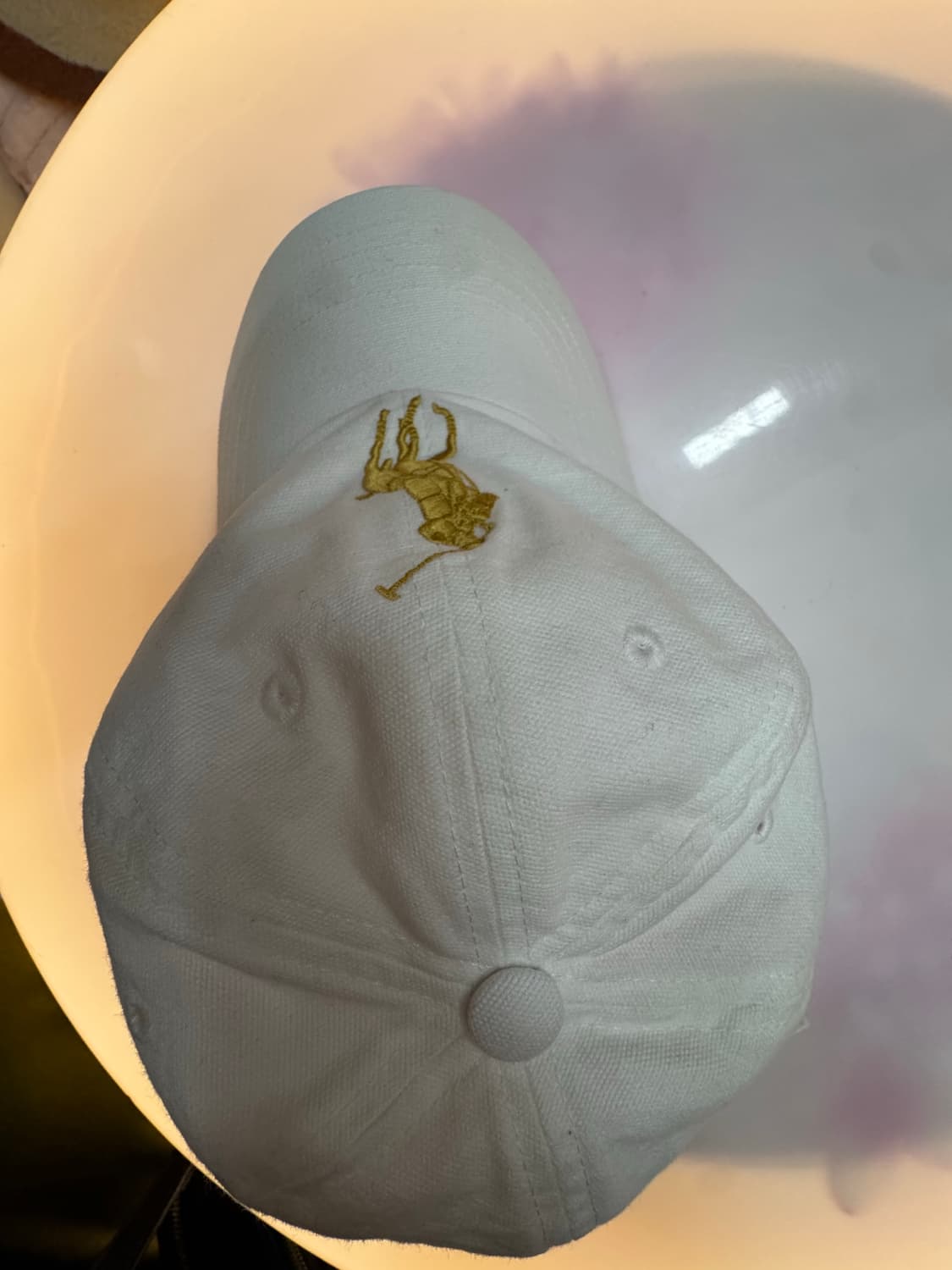 🧢 Polo 폴로 랄프로렌 빅포니 자수 캡 (오프화이트, 골드자수) 상품이미지5