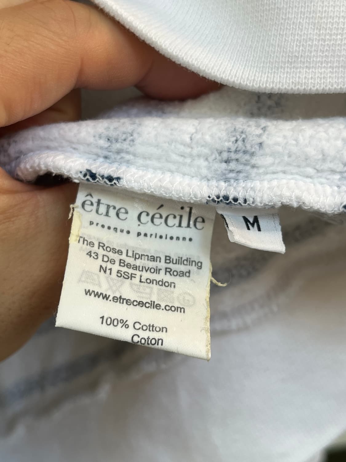 etre cecile 불독 프린팅 스트라이프 스웨트 셔츠 M 상품이미지5