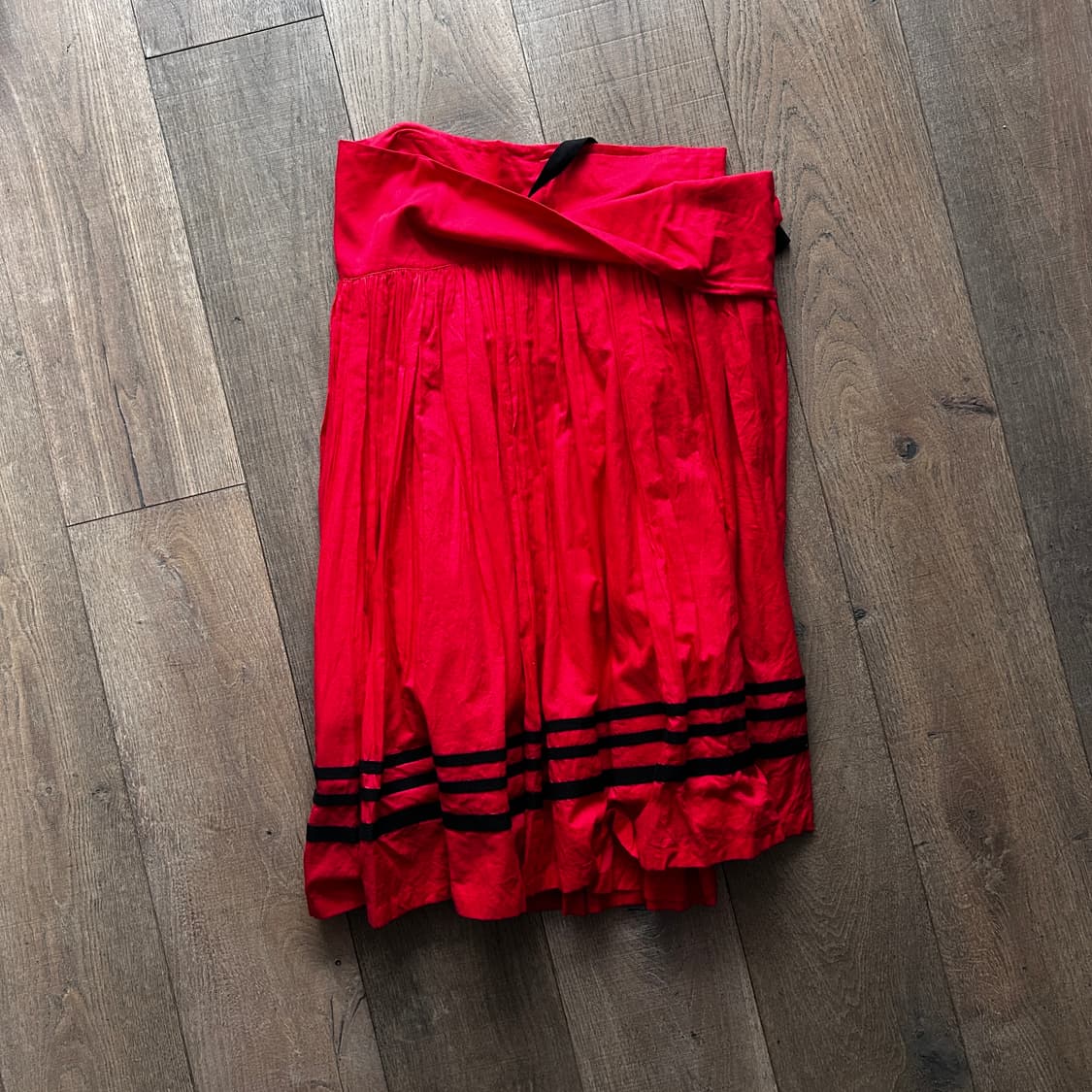 Red Shirring Wrap Ribbon Skirt 상품이미지8