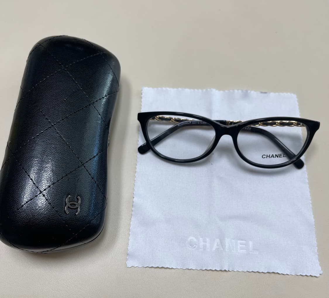 샤넬 3221-Q 체인 엠마왓슨 안경테 블랙 상품이미지3