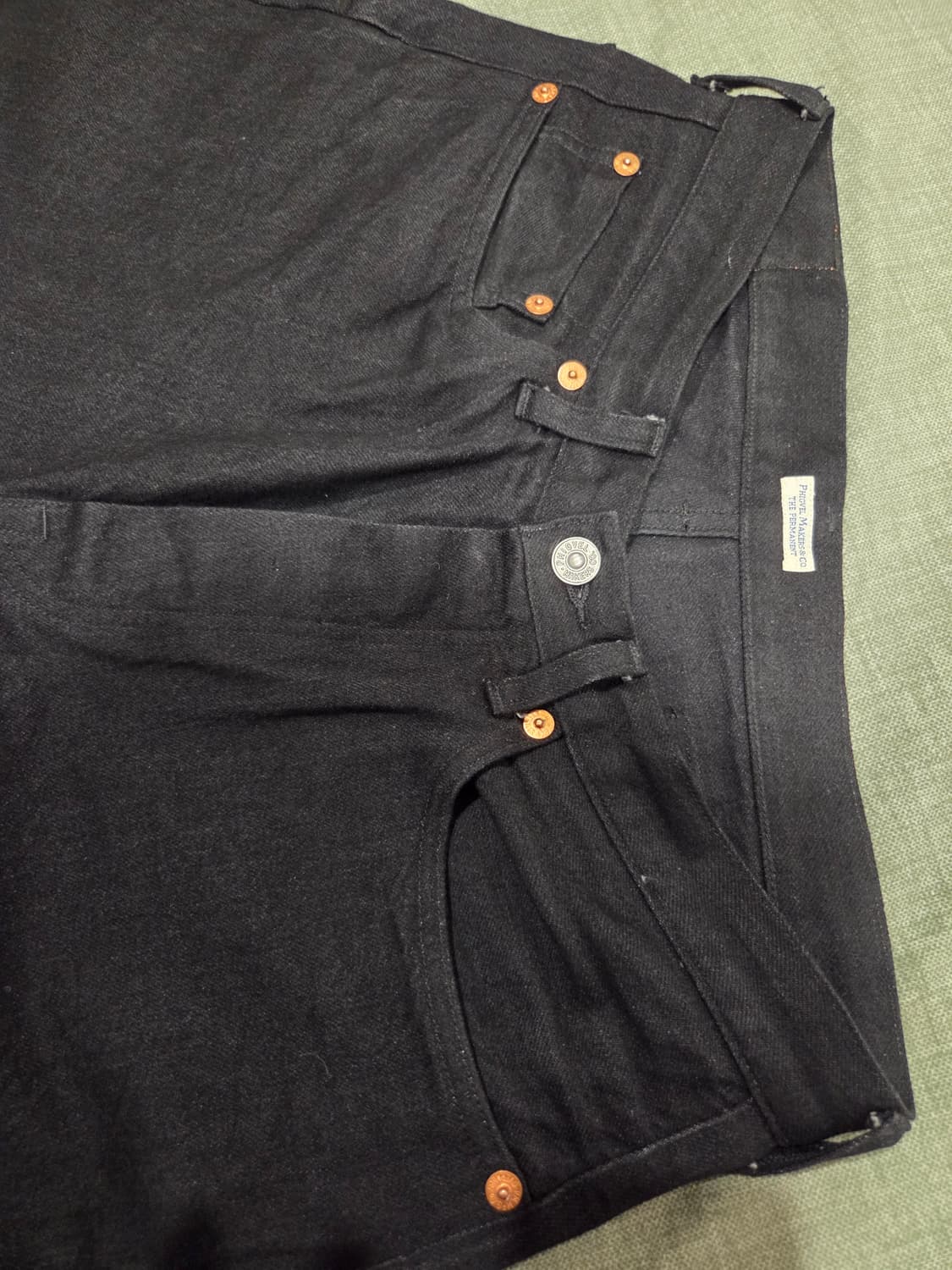 피그벨 pm-301 블랙 클래식 와이드 진 30사이즈 상품이미지5