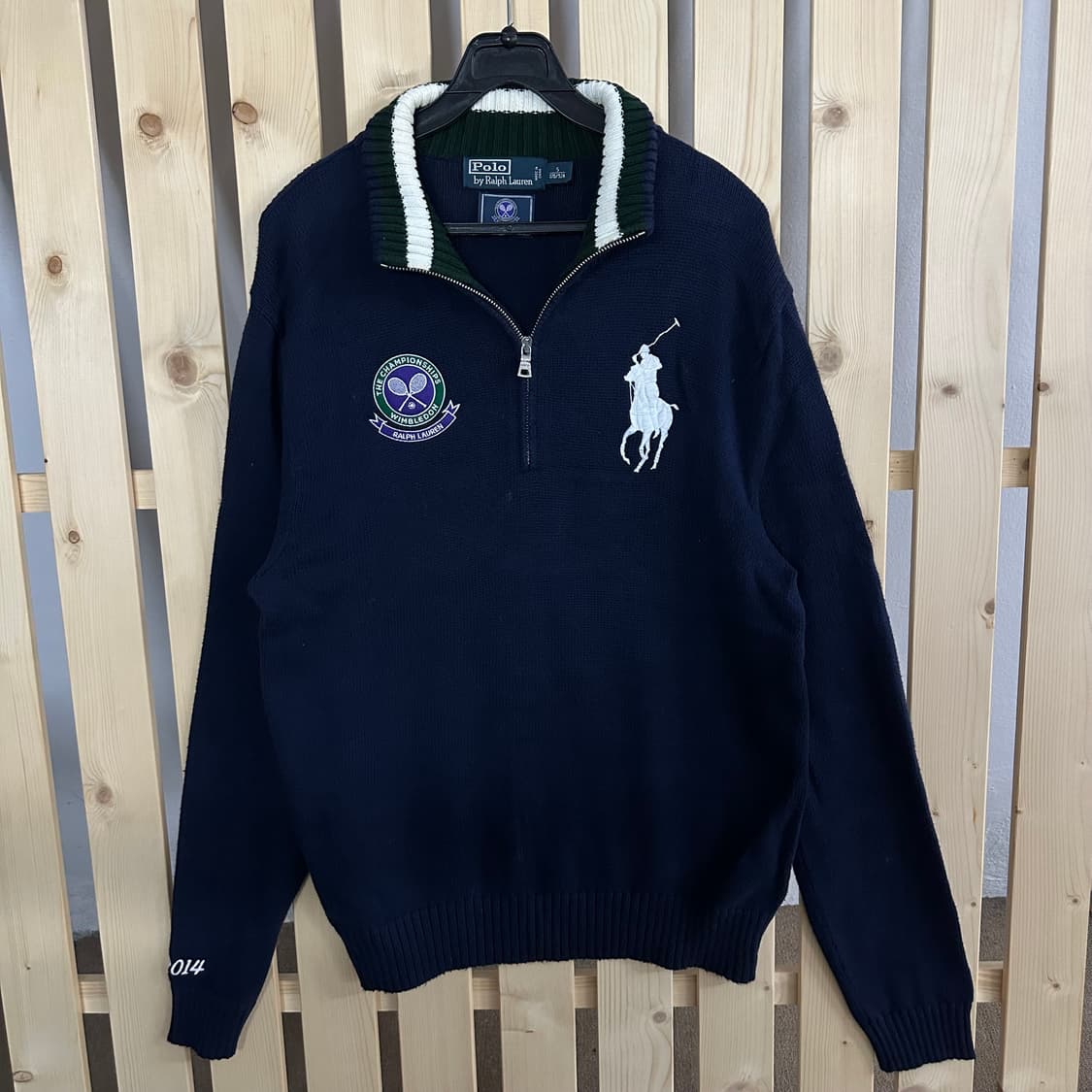 (M) 폴로 랄프로렌 빅포니 네이비 반집업 니트 상품이미지1