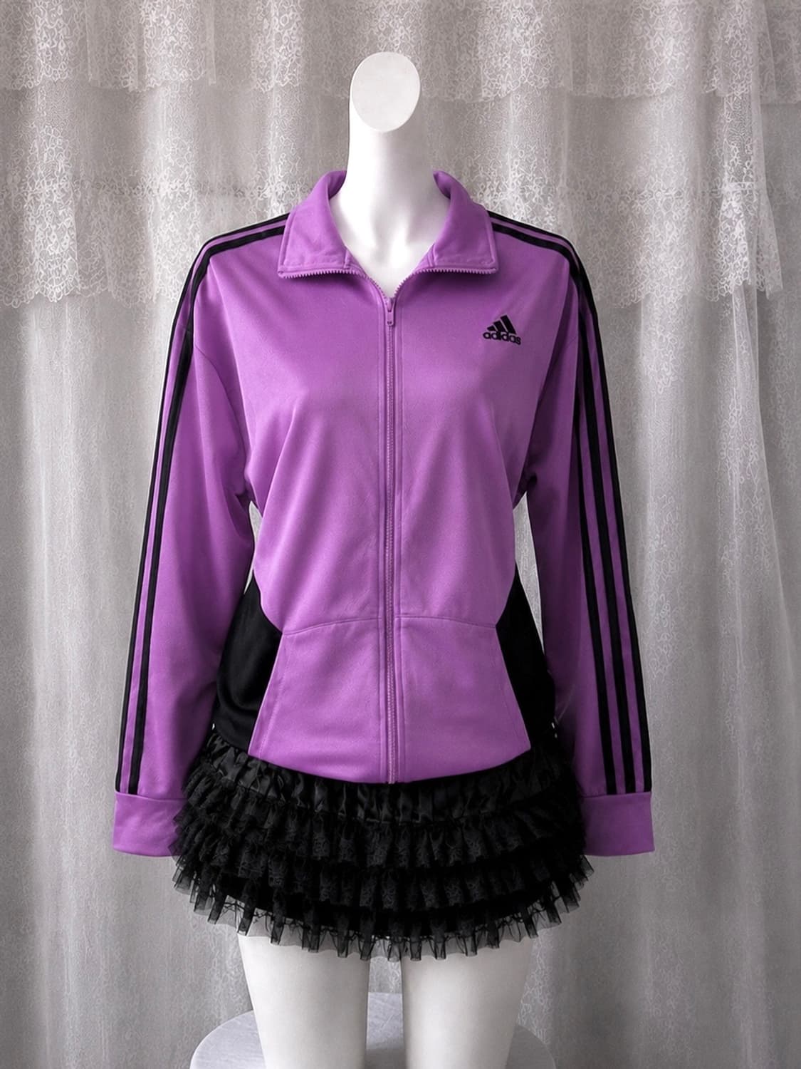 Adidas아디다스 빈티지 대장템 희귀 y2k 퍼플 핑크 트랙탑 집업 상품이미지1