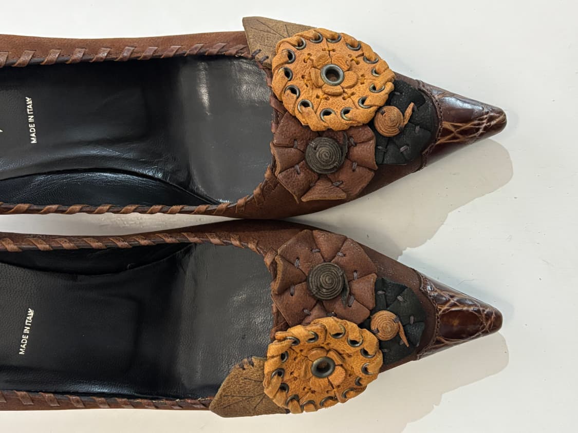 Flower Suede Pumps (37)  • PRADA 상품이미지4