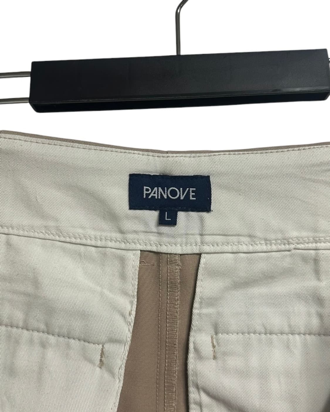 파노브(panove) 베이지 투턱 코튼 치노 버뮤다 팬츠 L size 상품이미지7