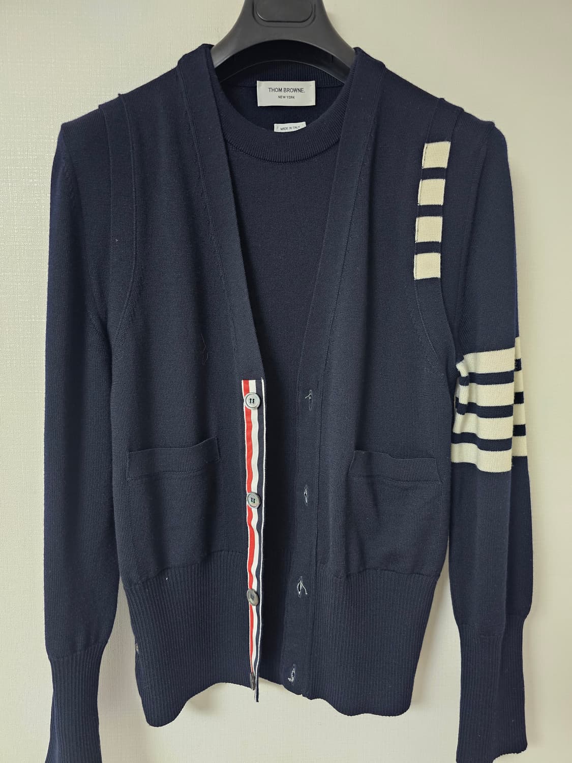 톰브라운 메리노울 레이어드 가디건(2/100/새상품급) 상품이미지2