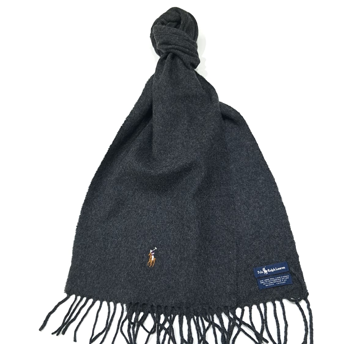 MX577 폴로 00s 이태리판 램스울 차콜그레이 머플러 목도리 상품이미지2