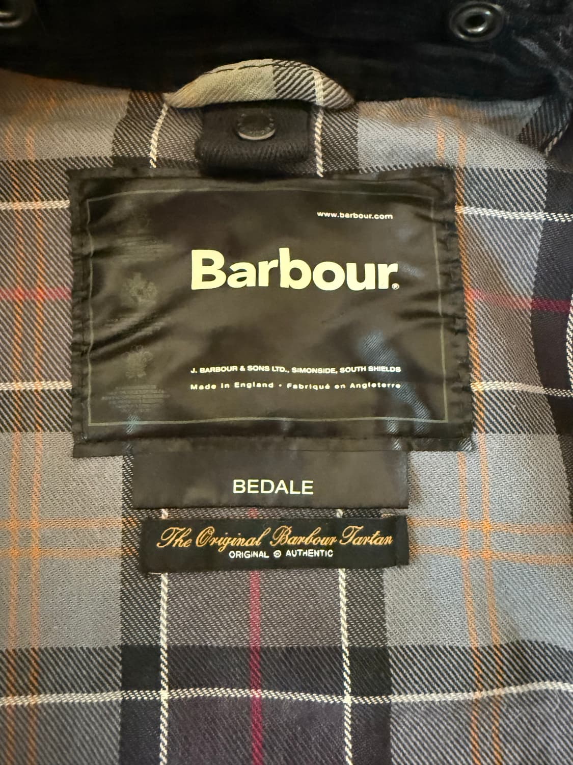 Barbour Bedale Wax Jacket Black C42 Made 상품이미지7