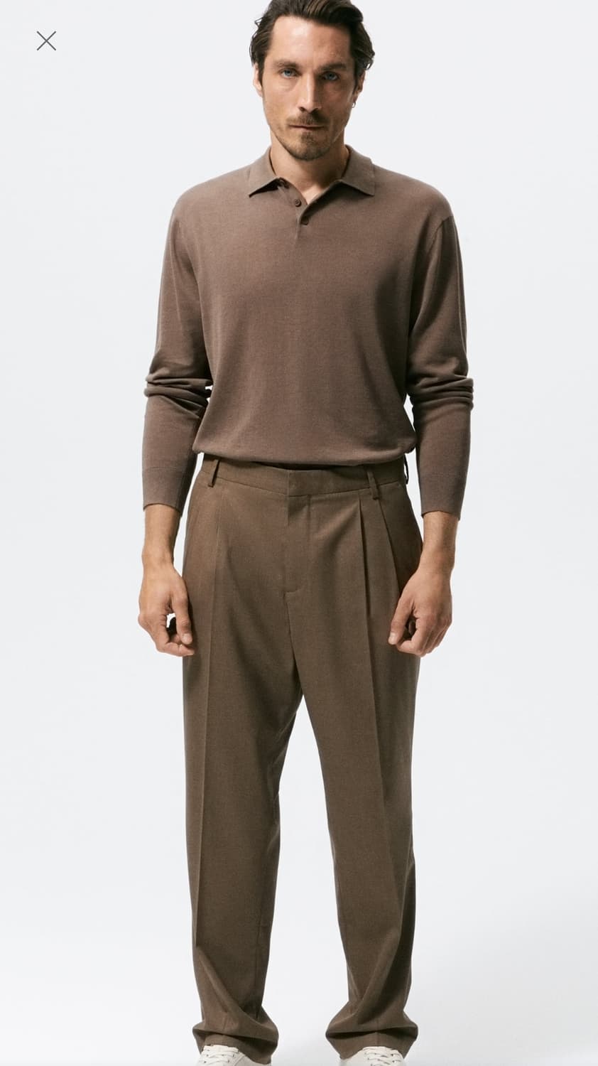 자라 니트 카라 티셔츠 새상품 L 사이즈 새상품 상품이미지2