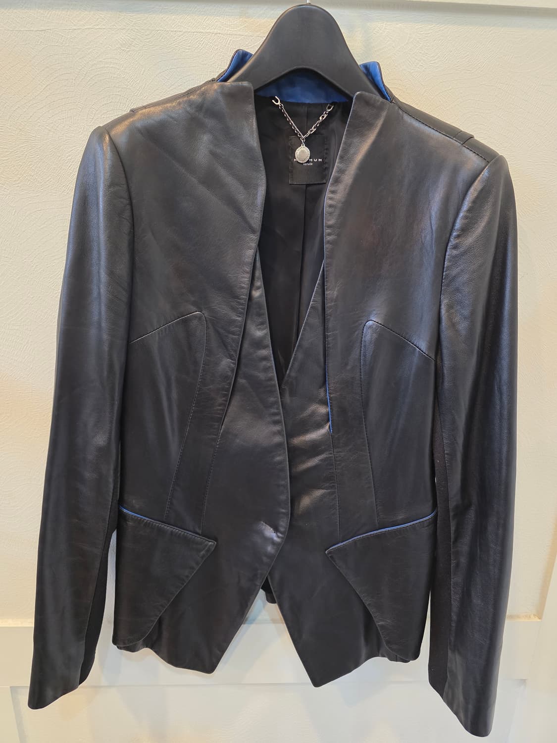 미니멈 블랙 가죽 자켓 상품이미지2