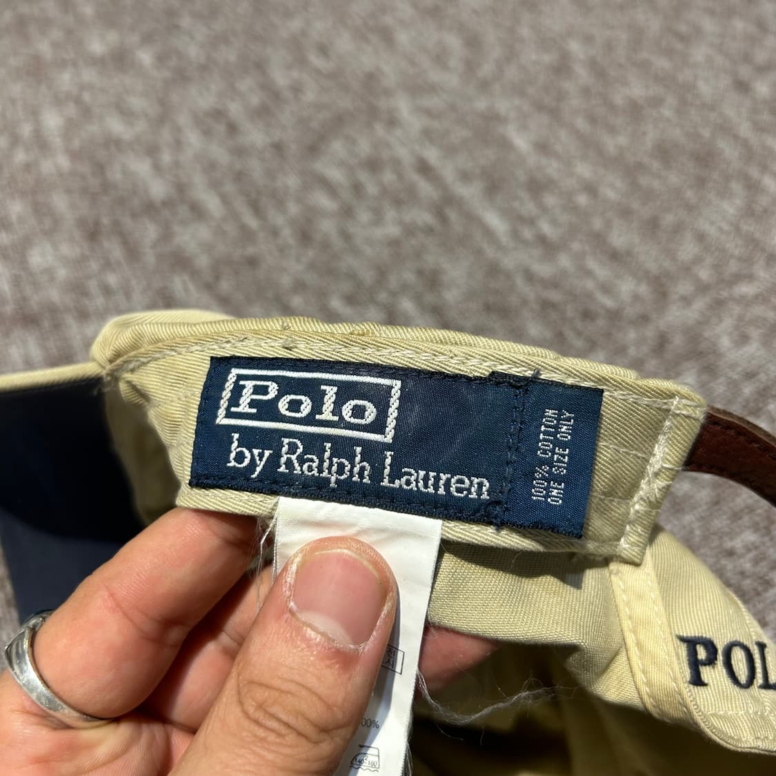 폴로 랄프로렌 카키 베이지 볼캡 모자 가죽스트랩 상품이미지7