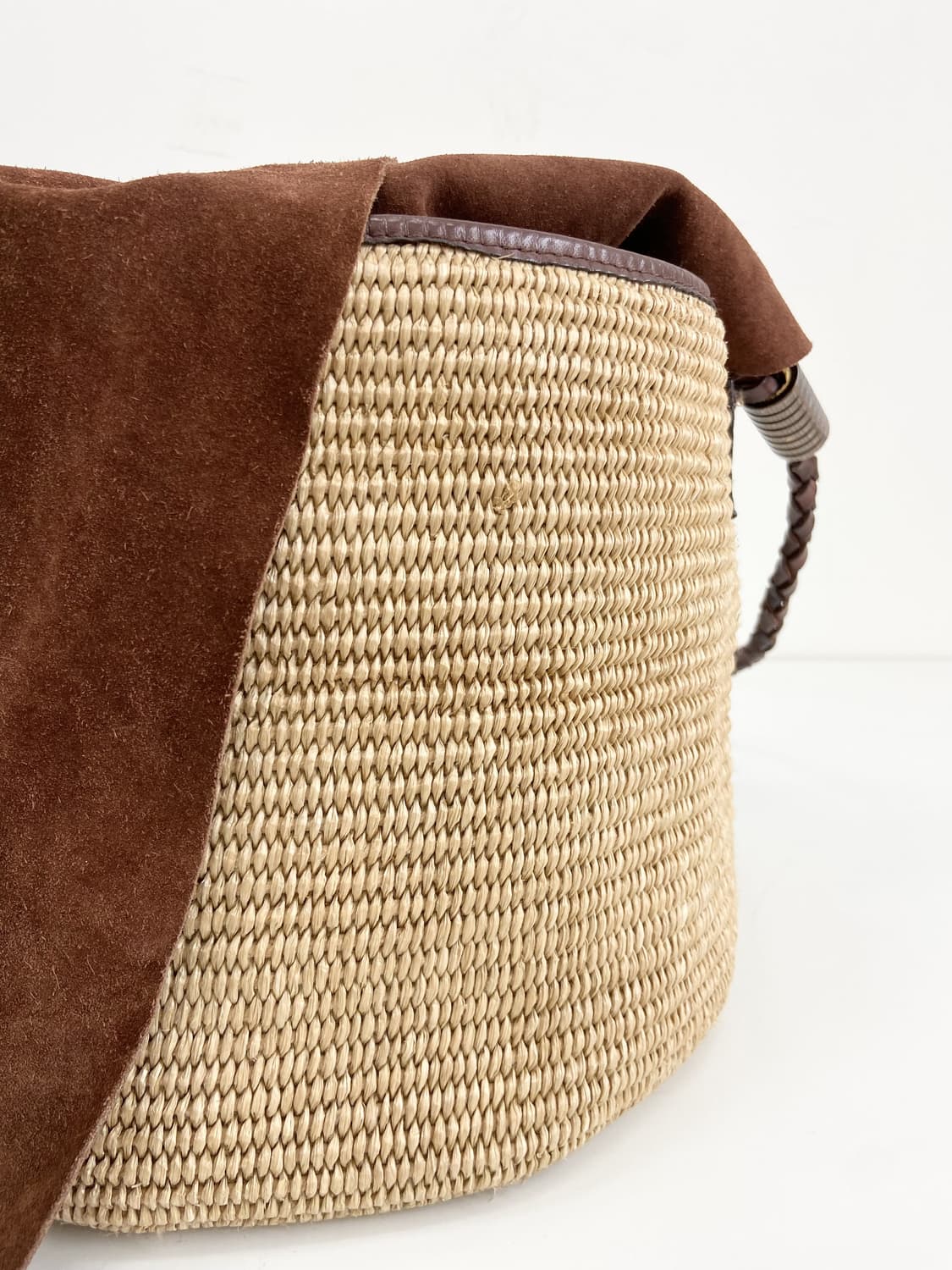 Straw Basket & Leather 숄더백 상품이미지5