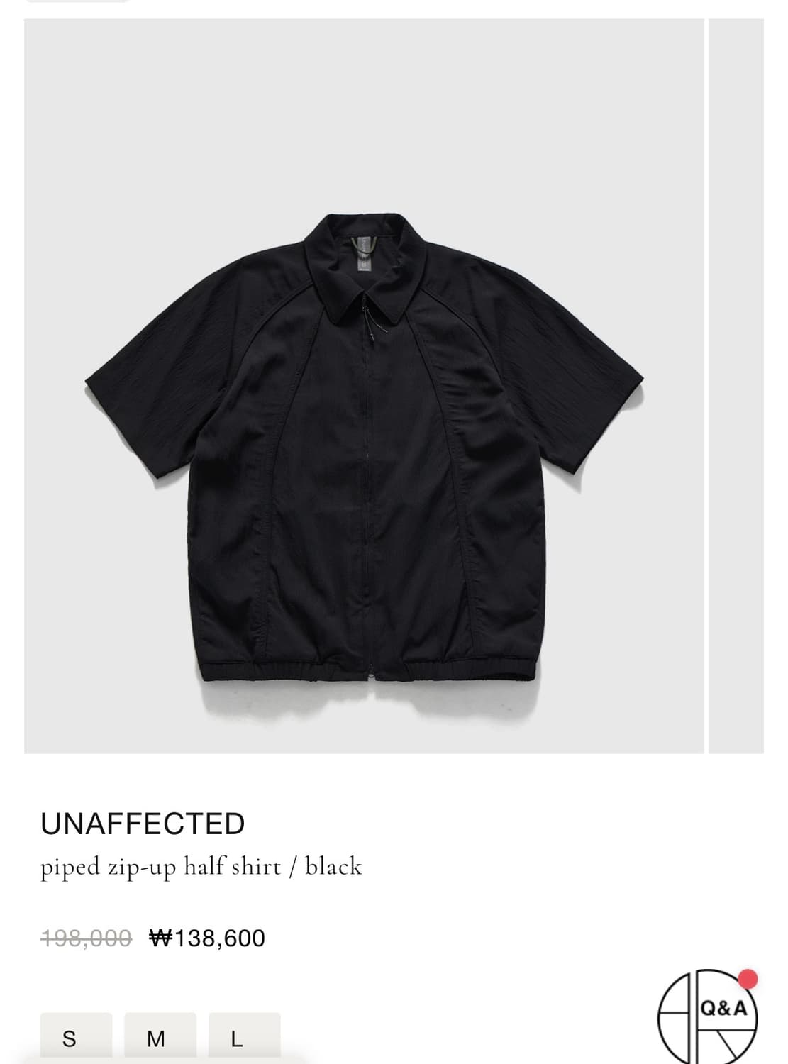 언어펙티드 집업 하프 셔츠 m 완전 새상품 상품이미지1