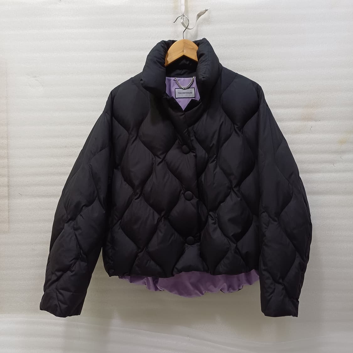 한섬 톰그레이하운드 구스 다운 숏 패딩 여성 오버 M L 사랑봉봉 상품이미지1