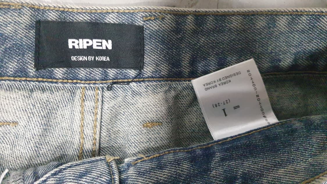 RIPEN 연청 카고 와이드 데님 팬츠 상품이미지3