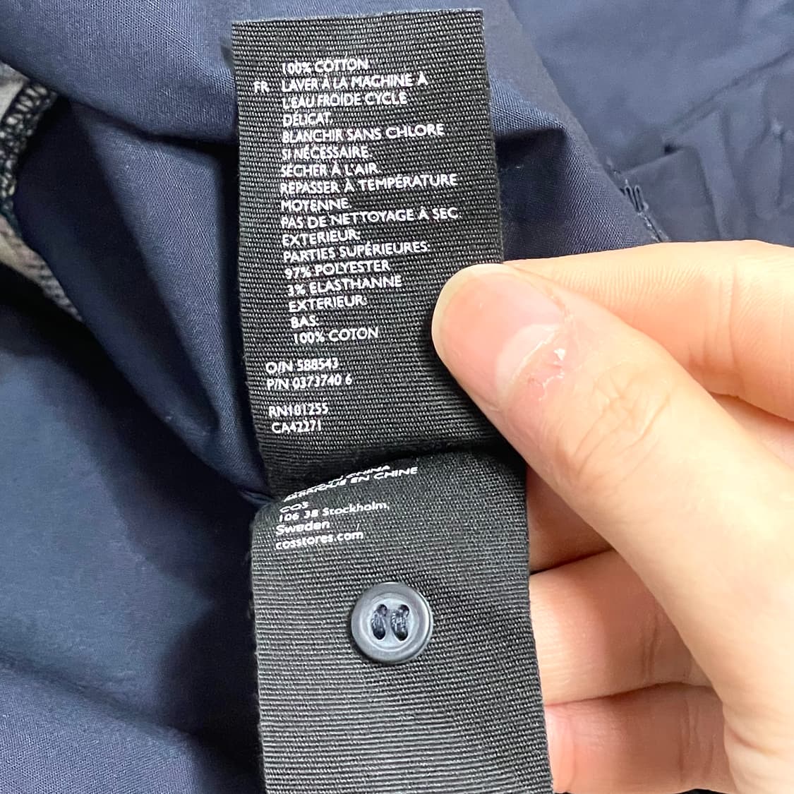 코스 패턴 네이비 7부 티셔츠 셔츠 여성M 상품이미지6