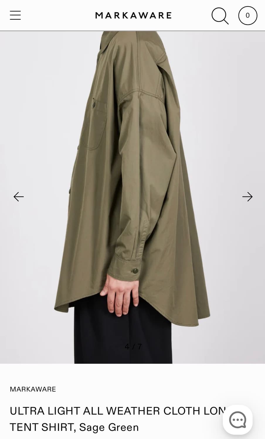 [4]마카웨어 markaware 텐트 셔츠 상품이미지1