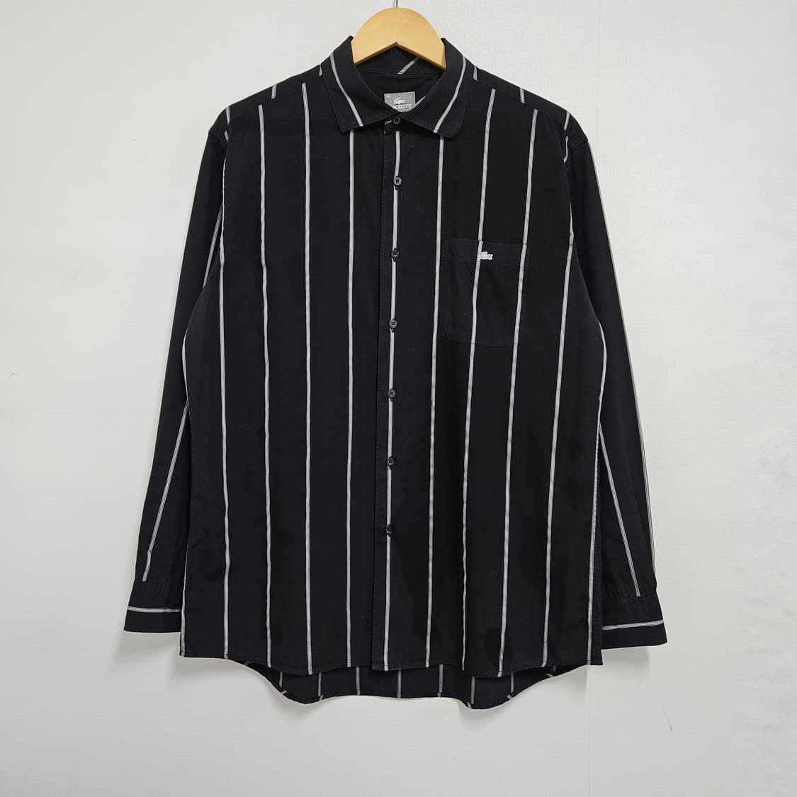 105 라코스테 블랙 스트라이프 셔츠 상품이미지2