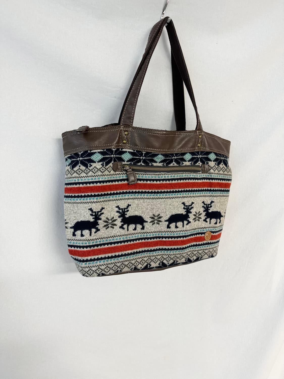 노르딕 패턴 니트 백 상품이미지6