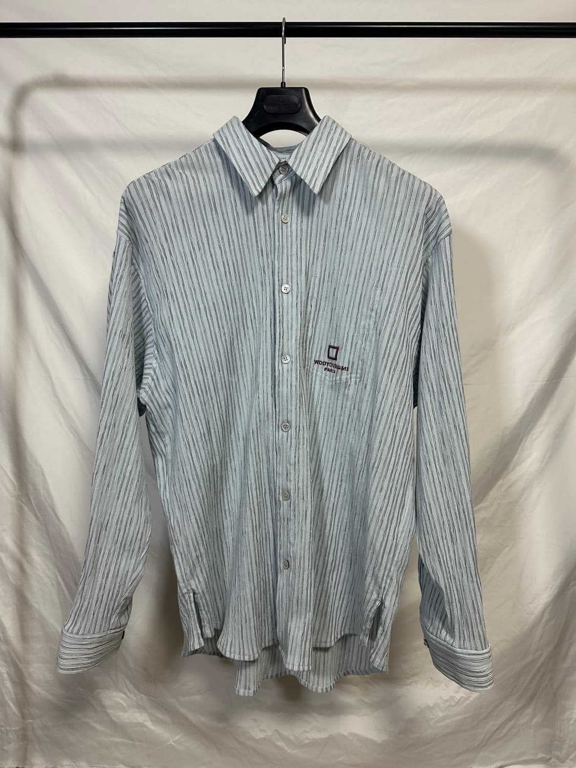 우영미 스트라이프 셔츠 블루 (46) 상품이미지1