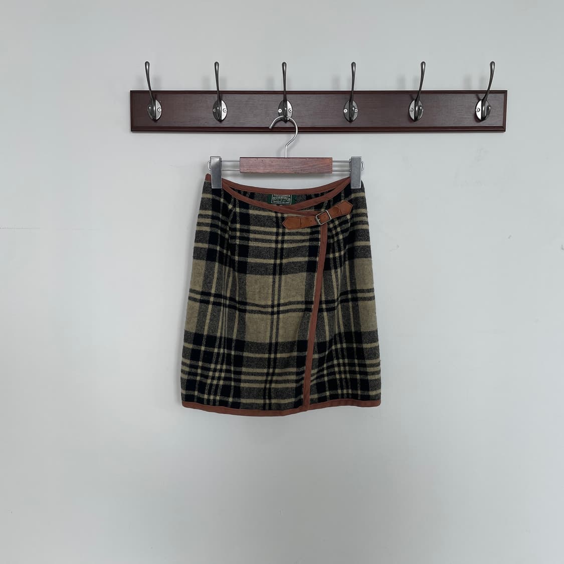 폴로 랄프로렌 컨츄리 체크 레이어드 랩 스커트  상품이미지1