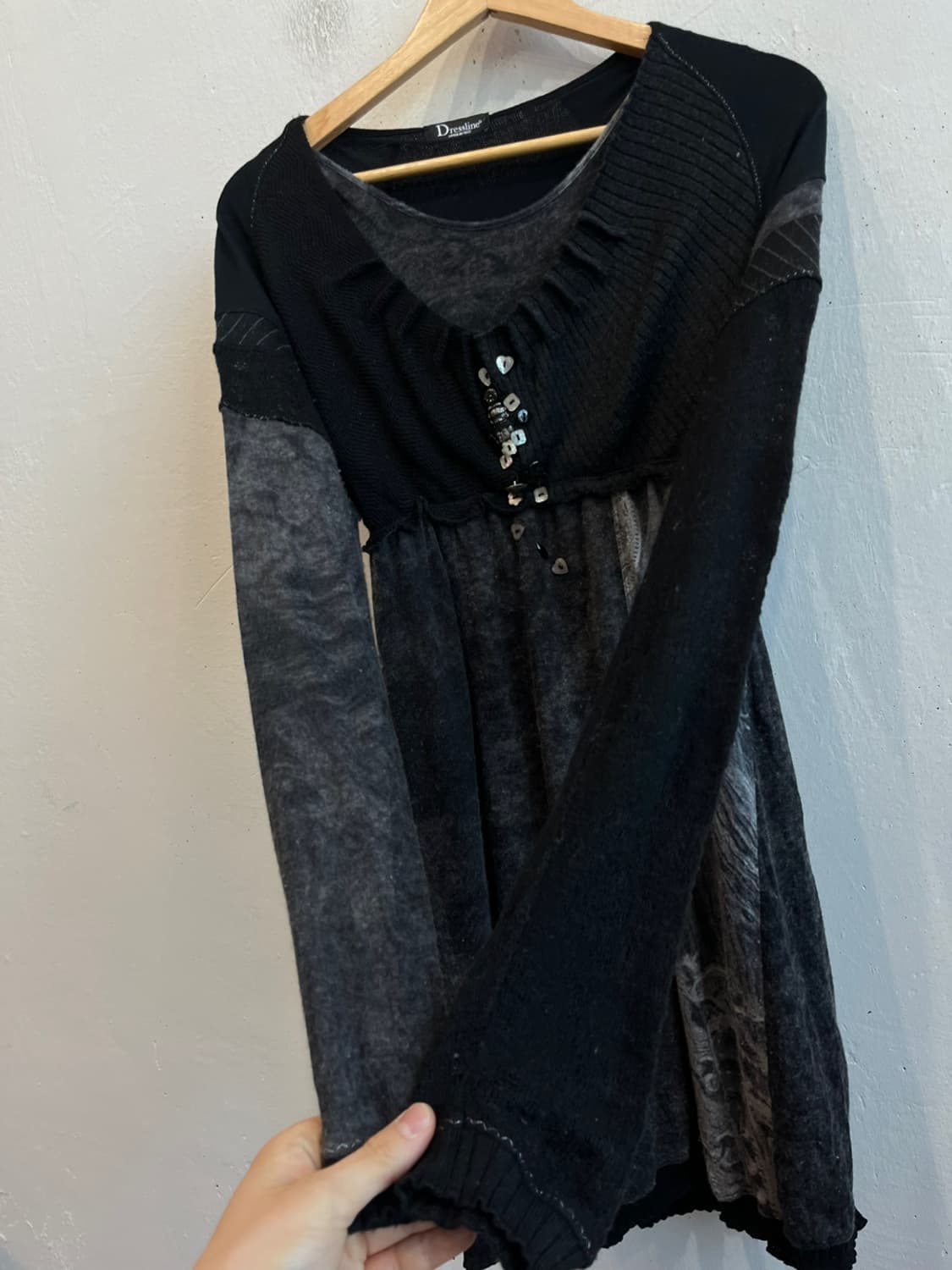 유럽빈티지 Dressline 레이어드 울 원피스 Made in ITALY 상품이미지4